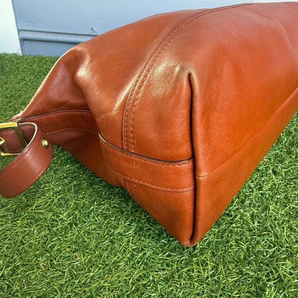 Vtg Coach Legacy Candace Carryall Tanned Leather Large Size Tote Satchel Handbag